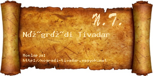 Nógrádi Tivadar névjegykártya